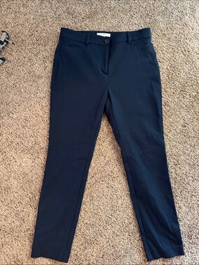 LOFT Navy Slim Tapered Dress Pants